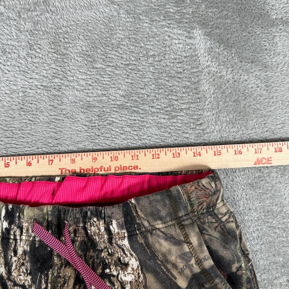 Mossy Oak Sweatpants Womens Small Camo Pink Trim Hunting Y2K 2000s Baggy - Picture 7 of 10